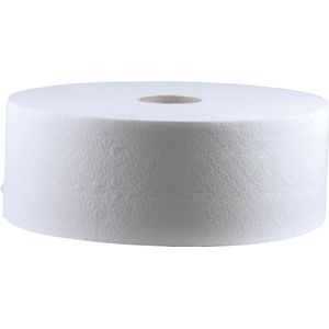 Toiletpapier grote rollen tissue, gerecycled, 2-laags, wit, ongeperforeerd CWS
