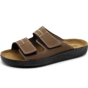 Rohde Soltau H 1987 leren sandalen, Bruin