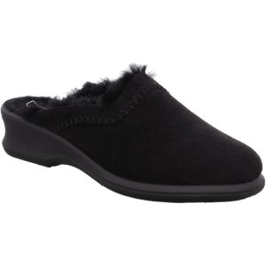 Rohde 2510 - Pantoffels - Zwart - Stof - Vachtgevoerd