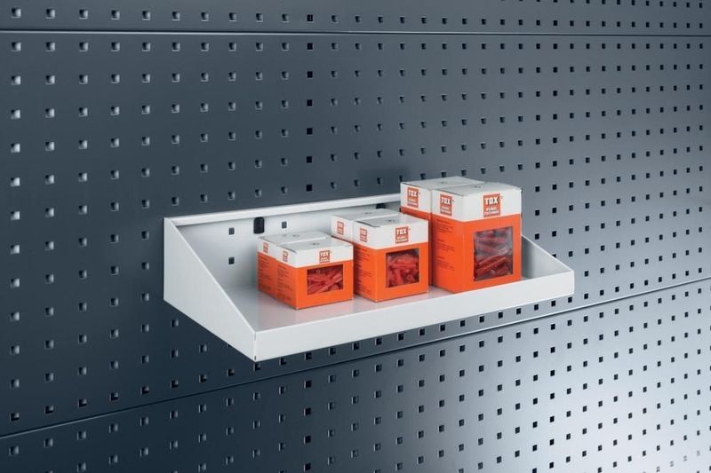 Bott Aflegbodem | B450xD250xH105/30mm | lichtgrijs | passend voor geperforeerde platen | 1 stuk - 14014031.16 14014031.16