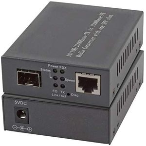 EFB Elektronik - EL029 - Netwerk Media Converter - Zwart - 1000 Mbit/s