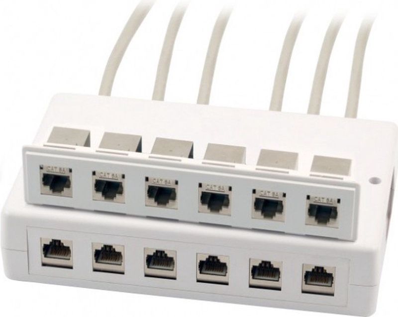 Patchpaneel - Zwart - Kunststof - Geschikt voor 6 Keystones