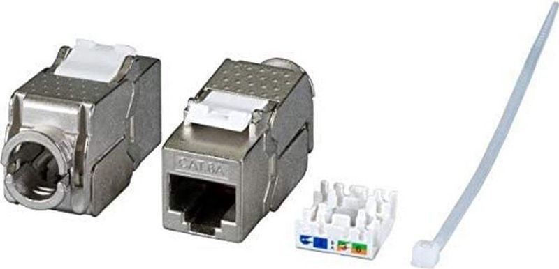Cat6a Keystone - RJ45 - Zink - Geschikt voor Cat6a en Cat7 Kabels