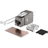 Keystone - RJ45 - Cat8 S/FTP - Geaard - Zink