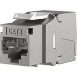 Keystone - RJ45 - Cat8 S/FTP - Geaard - Zink