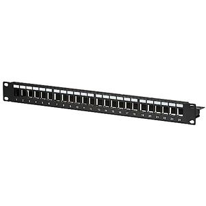 M-Cab DISTRI. PANEEL 19IN 1U 24P ZWART, Server accessoires, Zwart