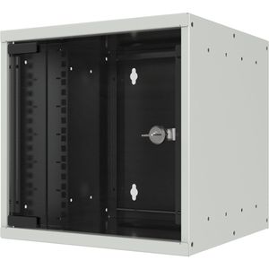 EFB - 10" - Wandbehuizing - Grijs - 9U, Diepte 300mm, Staal, Max. Draagcapaciteit 30kg