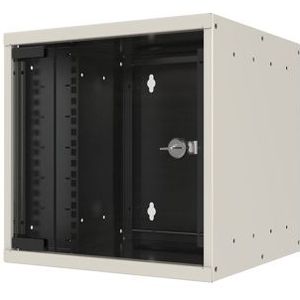 Wandkast - 10" - 9 Rack-Eenheden - Staal - Veiligheidsglas - Zwart