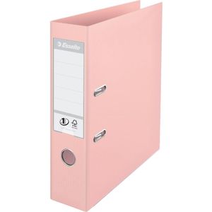 Esselte Solea Kartonnen A4 Ordner - Capaciteit van 600 Vel - Rugbreedte van 75mm - Perzik