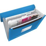 F&#228;chermappe Vivida A4 PP 6 F&#228;cher transluzent blau