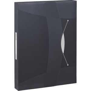 Esselte 6240 Vivida documentenbox transparant zwart 40 mm (380 vellen)