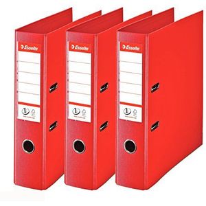 Esselte Nr. 1 ordner, 3 st. 75 mm rood