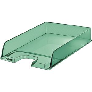 10 x Esselte Briefkorb Colour'Ice A4 PS transparent grün