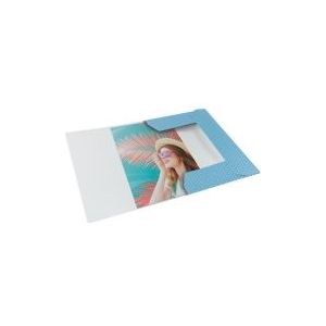 4 x Esselte Eckspannermappe Colour'Breeze A4 Karton blau