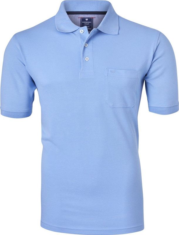 Redmond - Basic - Poloshirt - Licht Blauw - 100% Katoen, Korte Mouwen, Wijd Model