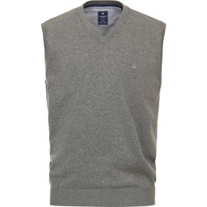 Redmond heren spencer katoen, V-hals, grijs (middeldik)