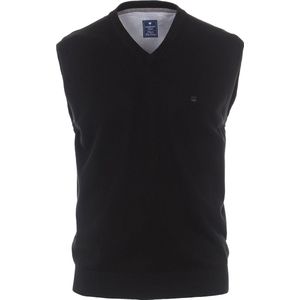 Redmond heren spencer katoen - V-hals - zwart melange