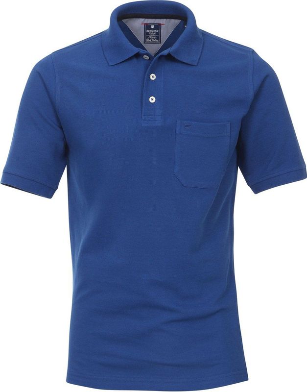 Redmond regular fit poloshirt - kobalt blauw