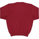 Redmond heren trui katoen - V-hals - donker rood