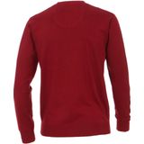 Redmond heren trui katoen - V-hals - donker rood