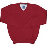 Redmond heren trui katoen - V-hals - donker rood