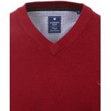 Redmond heren trui katoen - V-hals - donker rood