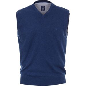 Redmond heren spencer katoen - V-hals - jeansblauw