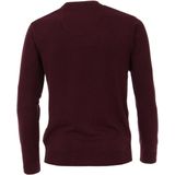 Redmond heren trui katoen - V-hals - bordeaux rood