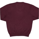 Redmond heren trui katoen - V-hals - bordeaux rood
