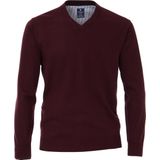 Redmond heren trui katoen - V-hals - bordeaux rood