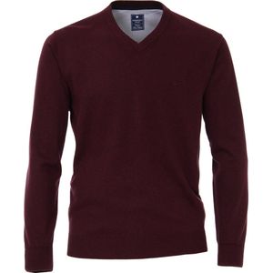 Redmond heren trui katoen - V-hals - bordeaux rood