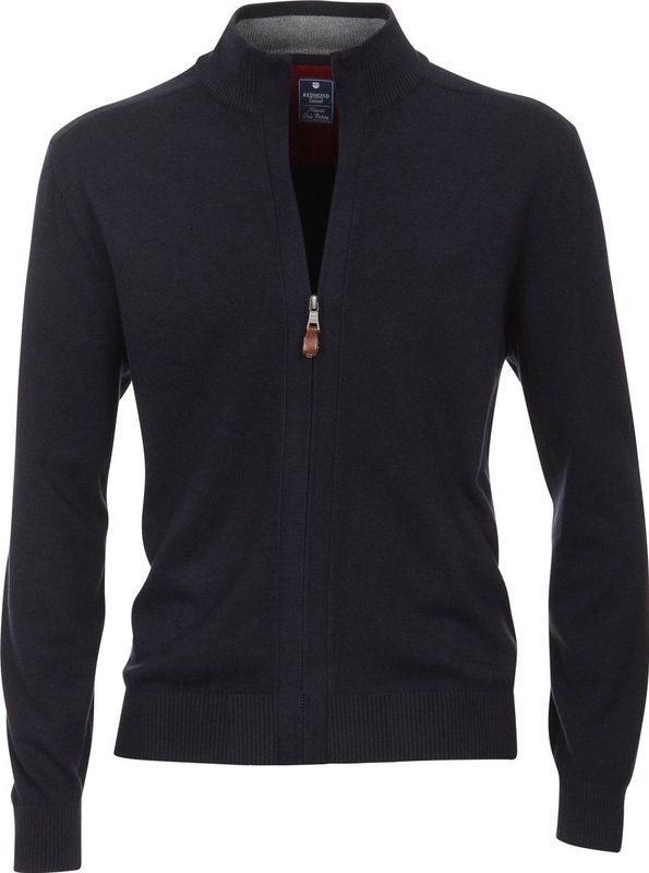 Redmond heren vest katoen - met rits - marine blauw