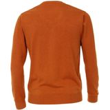 Redmond heren trui katoen, V-hals, beige (middeldik)