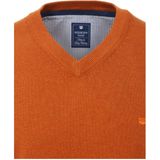 Redmond heren trui katoen, V-hals, beige (middeldik)