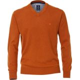 Redmond heren trui katoen, V-hals, beige (middeldik)