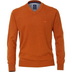 Redmond heren trui katoen, V-hals, beige (middeldik)