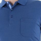 Redmond regular fit poloshirt - jeansblauw melange