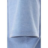 Redmond regular fit poloshirt - midden blauw melange