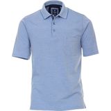 Redmond regular fit poloshirt - midden blauw melange