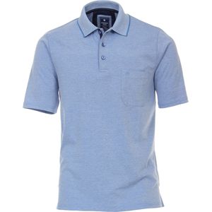 Redmond regular fit poloshirt - midden blauw melange