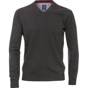 Redmond - Casual Trui - Antraciet - Lange Mouw - V-hals - 100% Katoen