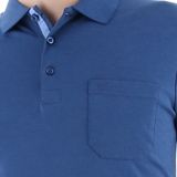 Redmond regular fit poloshirt - jeansblauw melange