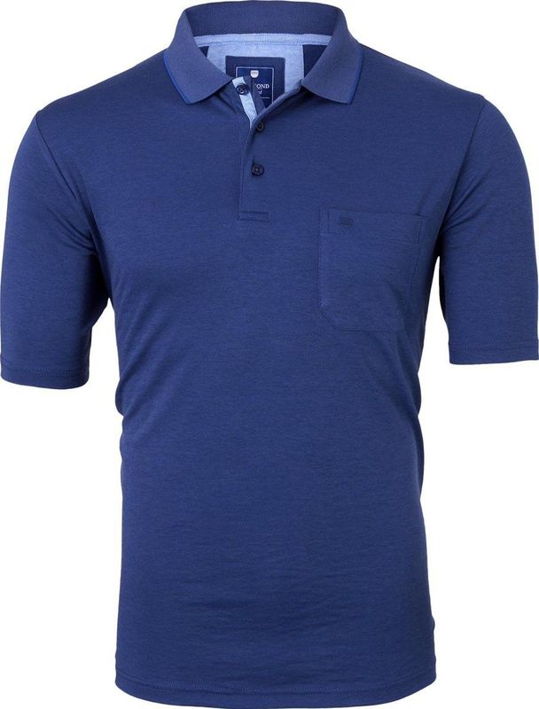 Redmond regular fit poloshirt - jeansblauw melange