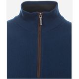 Redmond - Heren Schipperstrui - Blauw - Katoen - Opstaande Kraag