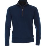 Redmond - Heren Schipperstrui - Blauw - Katoen - Opstaande Kraag