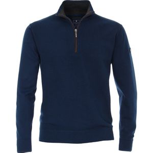 Redmond - Heren Schipperstrui - Blauw - Katoen - Opstaande Kraag