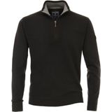 Redmond heren schipperstrui katoen - opstaande kraag - grijs (middeldik)