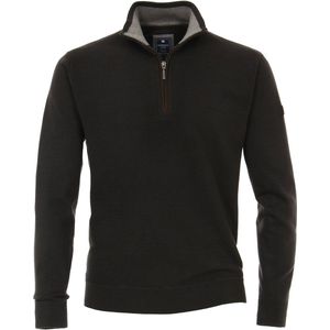 Redmond heren schipperstrui katoen - opstaande kraag - grijs (middeldik)