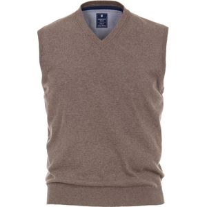 Redmond heren spencer katoen, V-hals, licht beige bruin