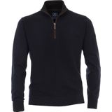 Redmond - Half-Zip Sweater - Blauw - Effen - Lange Mouw - 100% Katoen